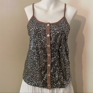 Daytrip: “Glitter” button up tank top